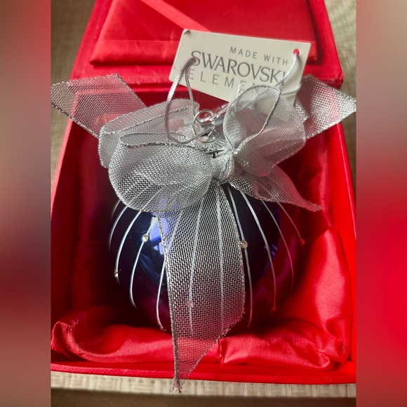 RARE Swarovski Elements Holiday Ornament HSN Cares Collection with Red Giftbox - Picture 4 of 16